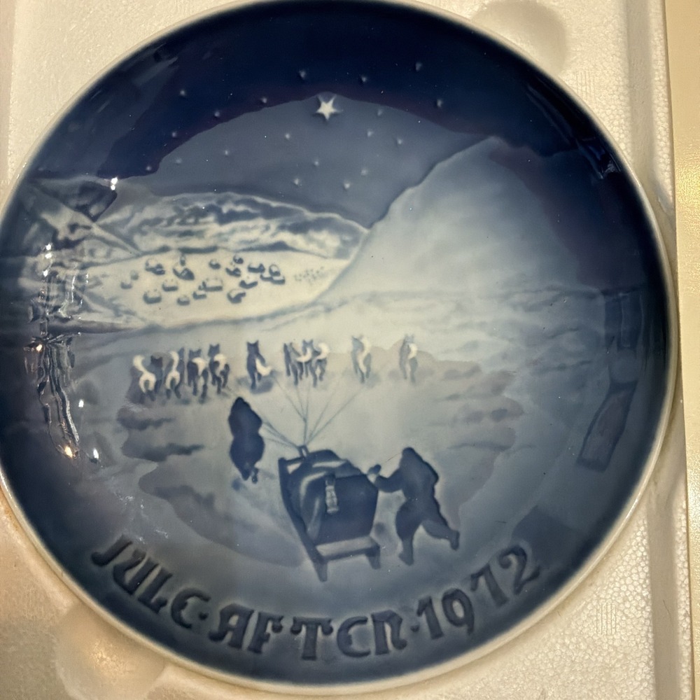 1972 Bing & Grondahl B&G Xmas Plate Christmas ~ Denmark ~in Original‎ Packaging